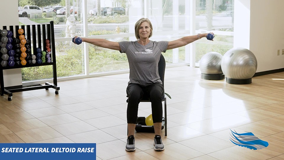 Seated Lateral Deltoid Raise - arm straight